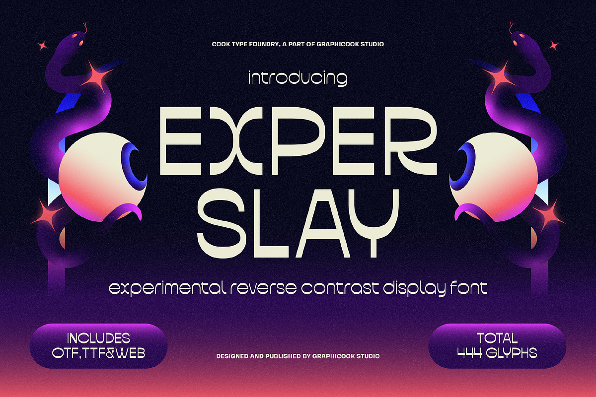 Experslay, a Sans Serif Font by graphicook (Photo 1 of 10)