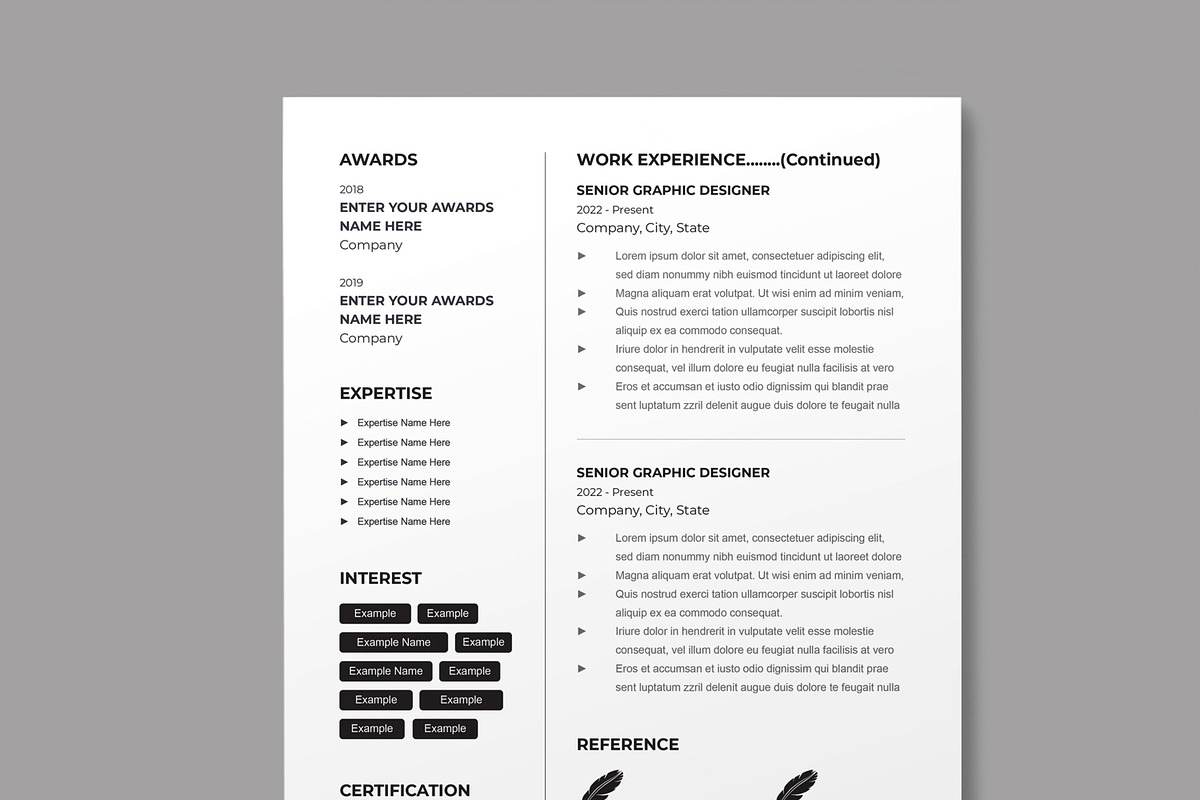 Resume Template, a Resume Template by MightyDesign (Photo 4 of 10)