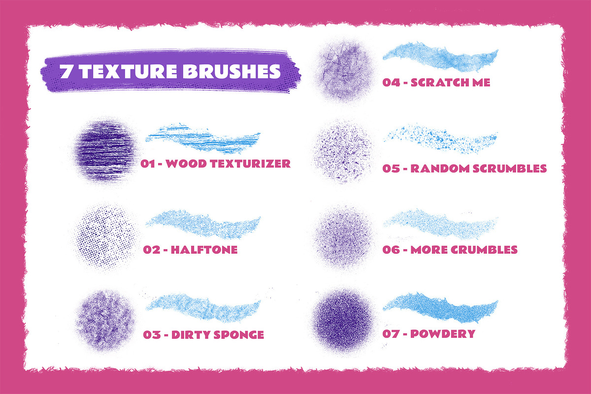 Rough&Raw Procreate Brush Set, a Brush Add-On by Shoutbam (Photo 5 of 9)