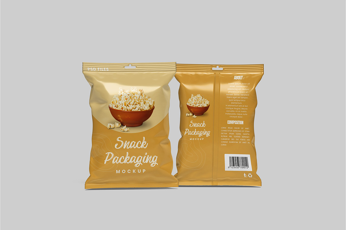 Snack Packaging Mockup, a Packaging Mockup by Graphiculon (Photo 3 of 11)