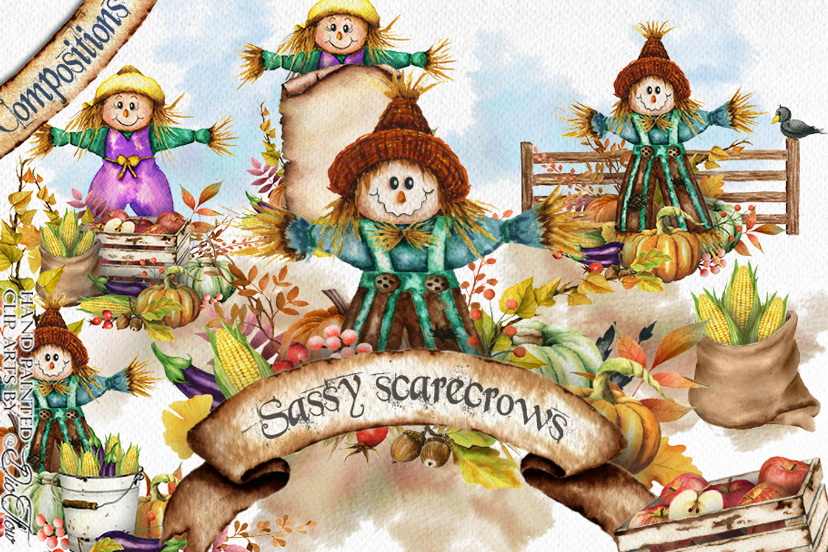 Scarecrow Compositions, a Decorative Illustration by DioFlow (Photo 1 of 5)