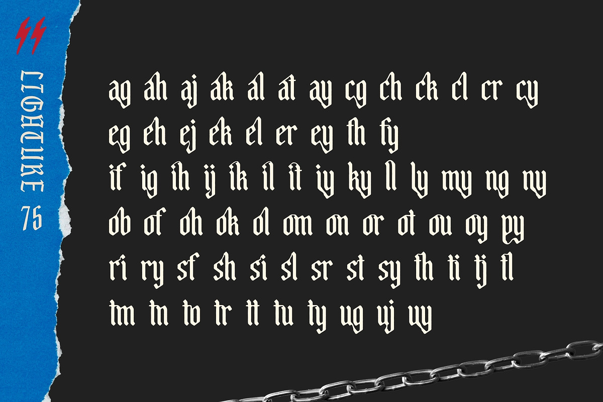 Electro Black Vintage Blackletter, a Blackletter Font by alit design (Photo 9 of 18)