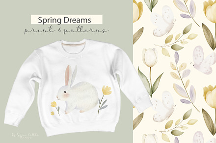 Spring Dreams Print & Pattern, a Seasonal Illustration by Some Little Things