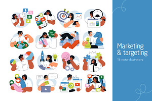Marketing & targeting concept set, a Work Illustration by Good Studio