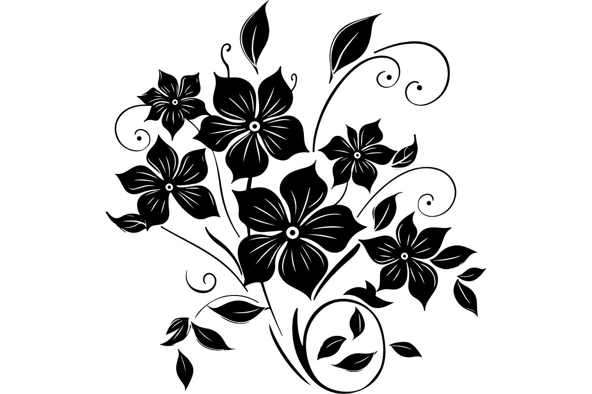 Elegant Botanical Flower Silhouette, an Object Graphic by Designer_Momina (Photo 4 of 16)