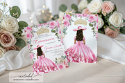 Blush Pink Quinceañera Party Invite, a Templates & Theme by VeliusCreativeStudio (Thumbnail 2 of 3)