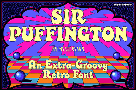 Sir Puffington Font, a Serif Font by Mysterylab Designs