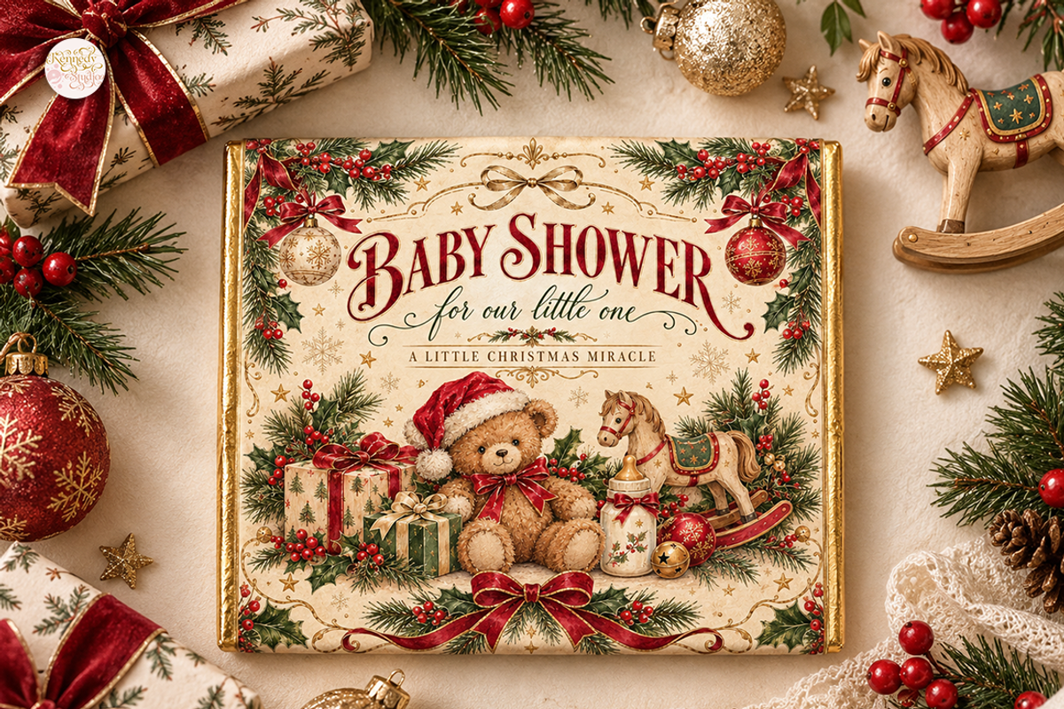Christmas Baby Shower Bundle Canva, a Marketing Template by KennedyStudio (Photo 9 of 22)