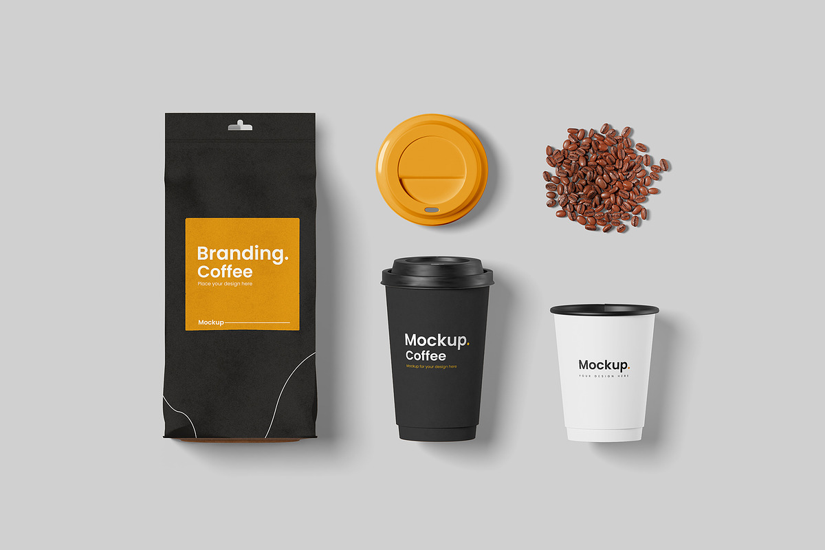 Coffee branding mockup bundle, a Cups & Container Mockup by mockupocka (Photo 8 of 11)