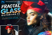 FRACTAL GLASS DISTORTION FX, an Action Add-On by Studio Retouch (Thumbnail 1 of 12)