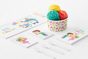 Watercolor Ice Cream clipart., a Decorative Illustration by Kattarina Po (Thumbnail 6 of 9)