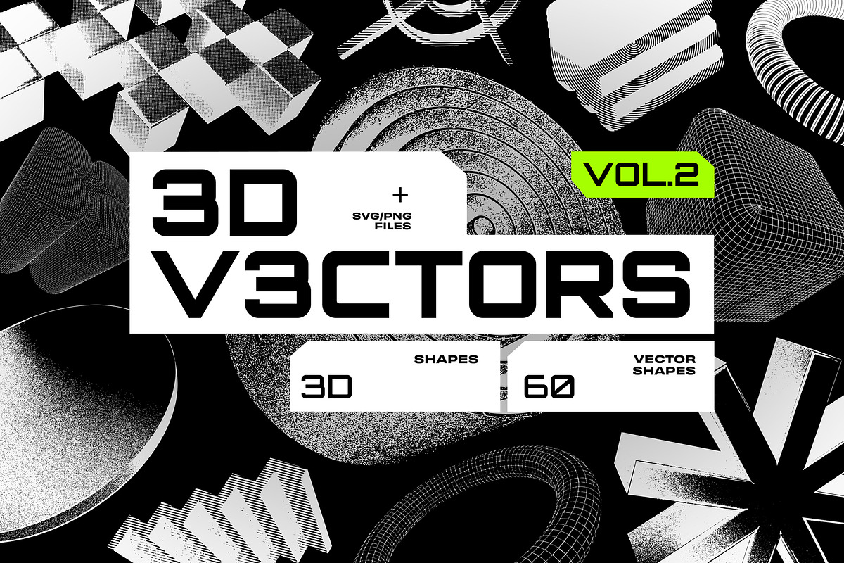 3D V3CTORS - 60 Geometric Vectors, an Object Graphic by assetpro.design (Photo 1 of 13)