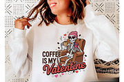 Coffee is My Valentine Skeleton Png, an Illustration by Designking (Thumbnail 2 of 6)