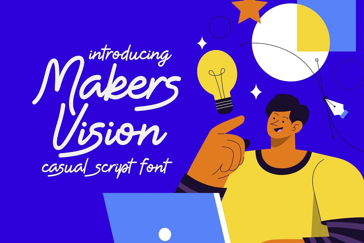 Makers Vision - Casual Script Type, a Script Font by HipFonts (Photo 1 of 12)