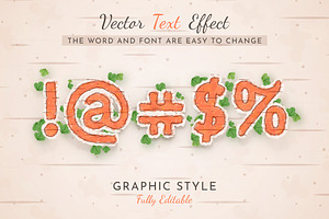 Sticker Carrot Editable Text Effect