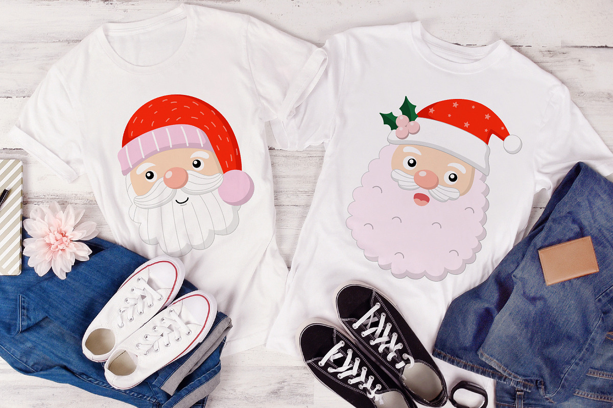 Santa Claus Flat Clipart, Xmas, a Decorative Illustration by Noey smiley (Photo 5 of 5)