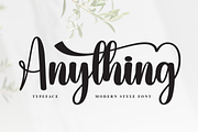 Anything | Script Font, a Handwritten Font by Scratchones (Thumbnail 1 of 9)