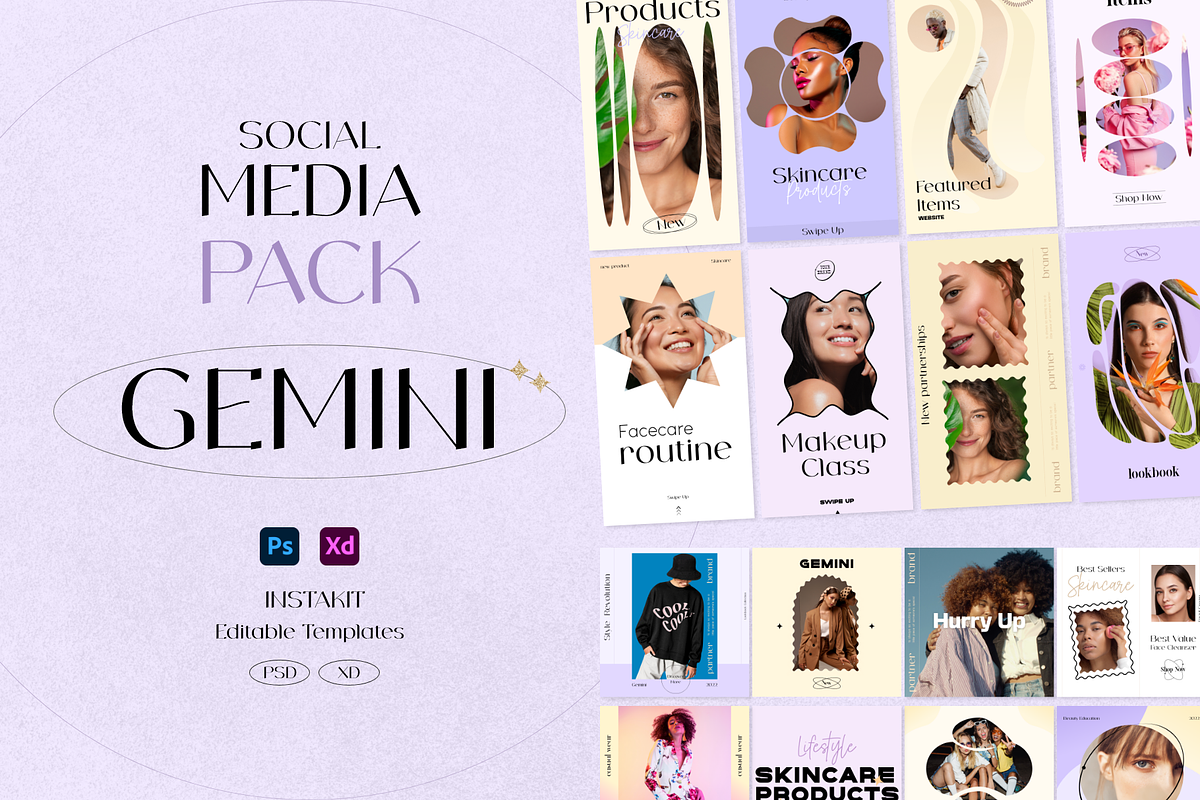 Gemini Instagram Templates, a Social Media Template by UI2D (Photo 1 of 10)