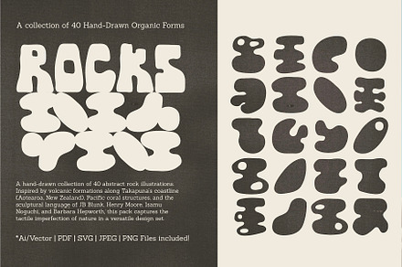 Rocks - Hand Drawn Organic Forms