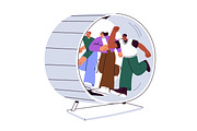 People rush, hurry at work concept, a Person Illustration by Good Studio (Thumbnail 5 of 7)