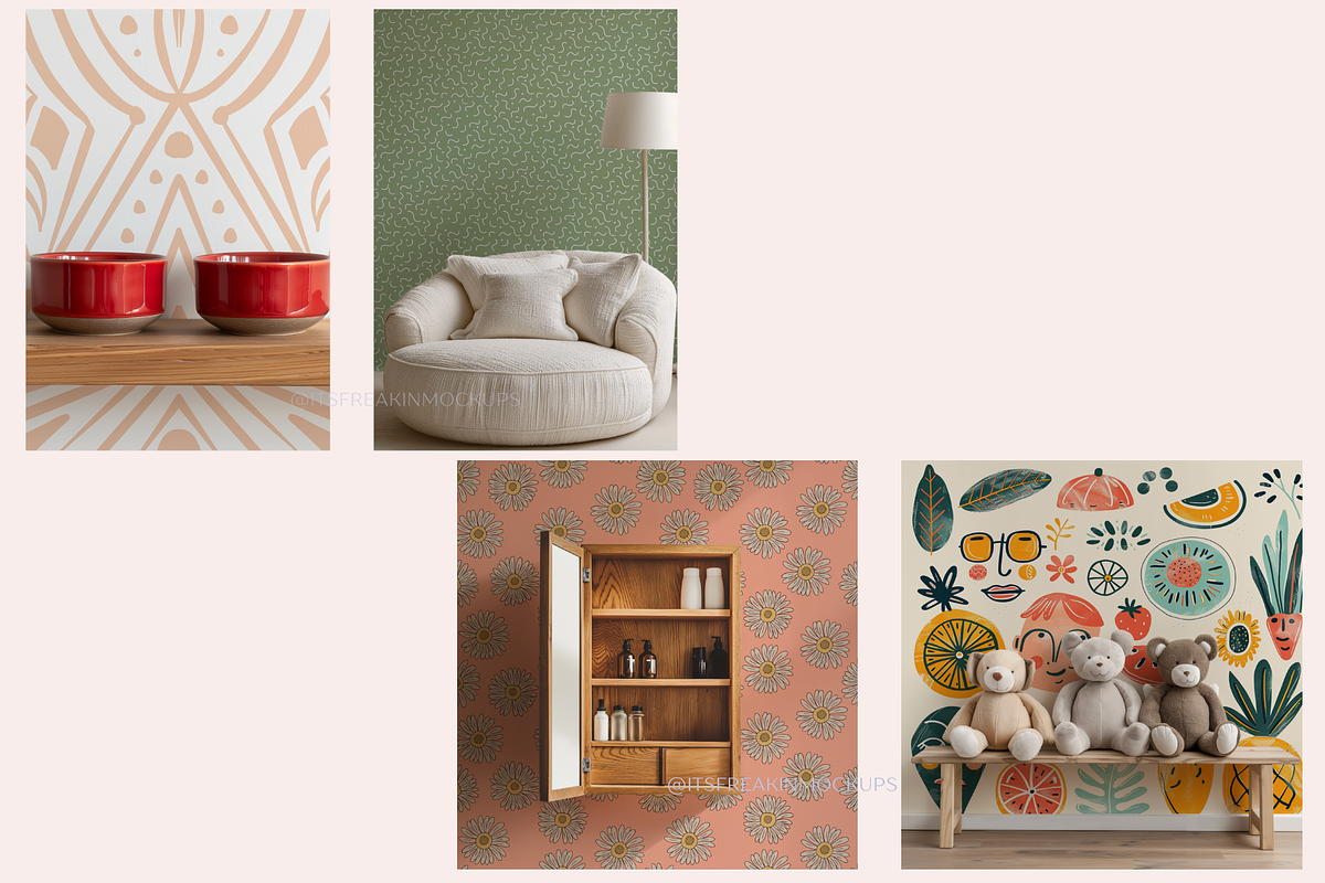 70 PSD Wallpaper Mockup Bundle, a Household Mockup by ItsFreakinMockups (Photo 12 of 17)