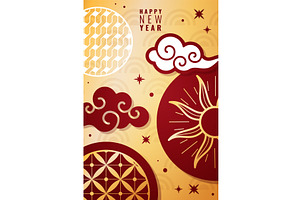 Chinese poster. Asian new year, an Object Illustration by YummyBuum