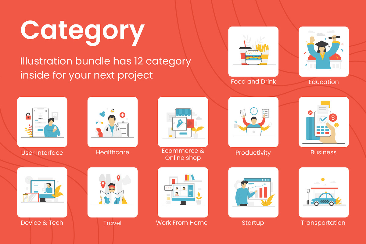 Popio Illustration Bundle, a Person Illustration by Kawalan Studio (Photo 6 of 8)