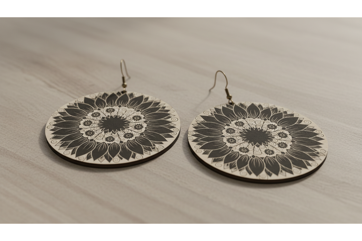 Floral Drop Earring SVGs, a Graphic by musafir_fashion (Photo 10 of 11)
