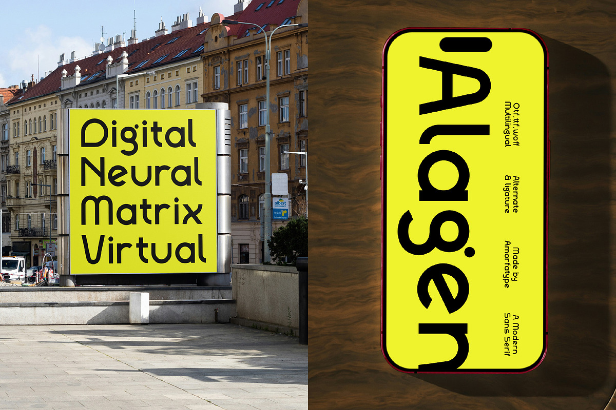 Alagen A Modern Sans Serif, a Sans Serif Font by AmorfaType (Photo 6 of 10)