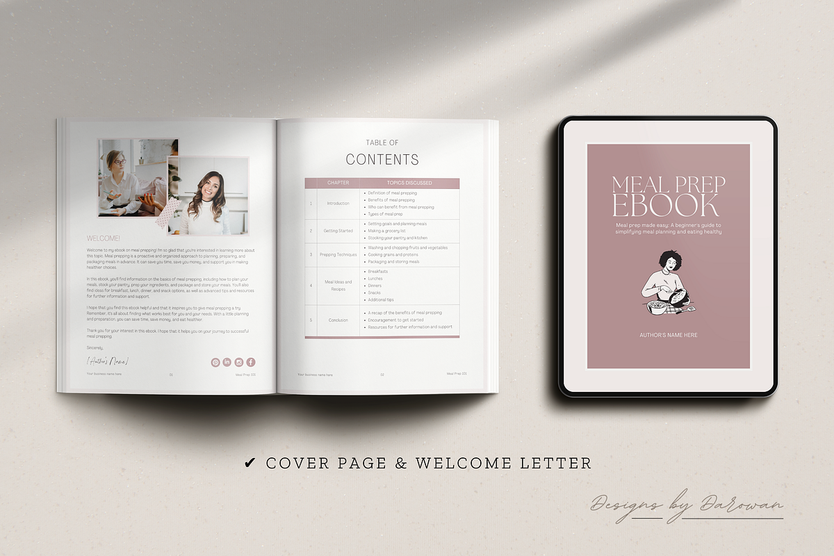 Meal Prep eBook and Workbook | Canva, a Magazine Template by Designs by Darowan (Photo 2 of 10)