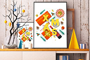 Merry Christmas greeting cards, a Card Template by Creative Graphics (Thumbnail 2 of 11)