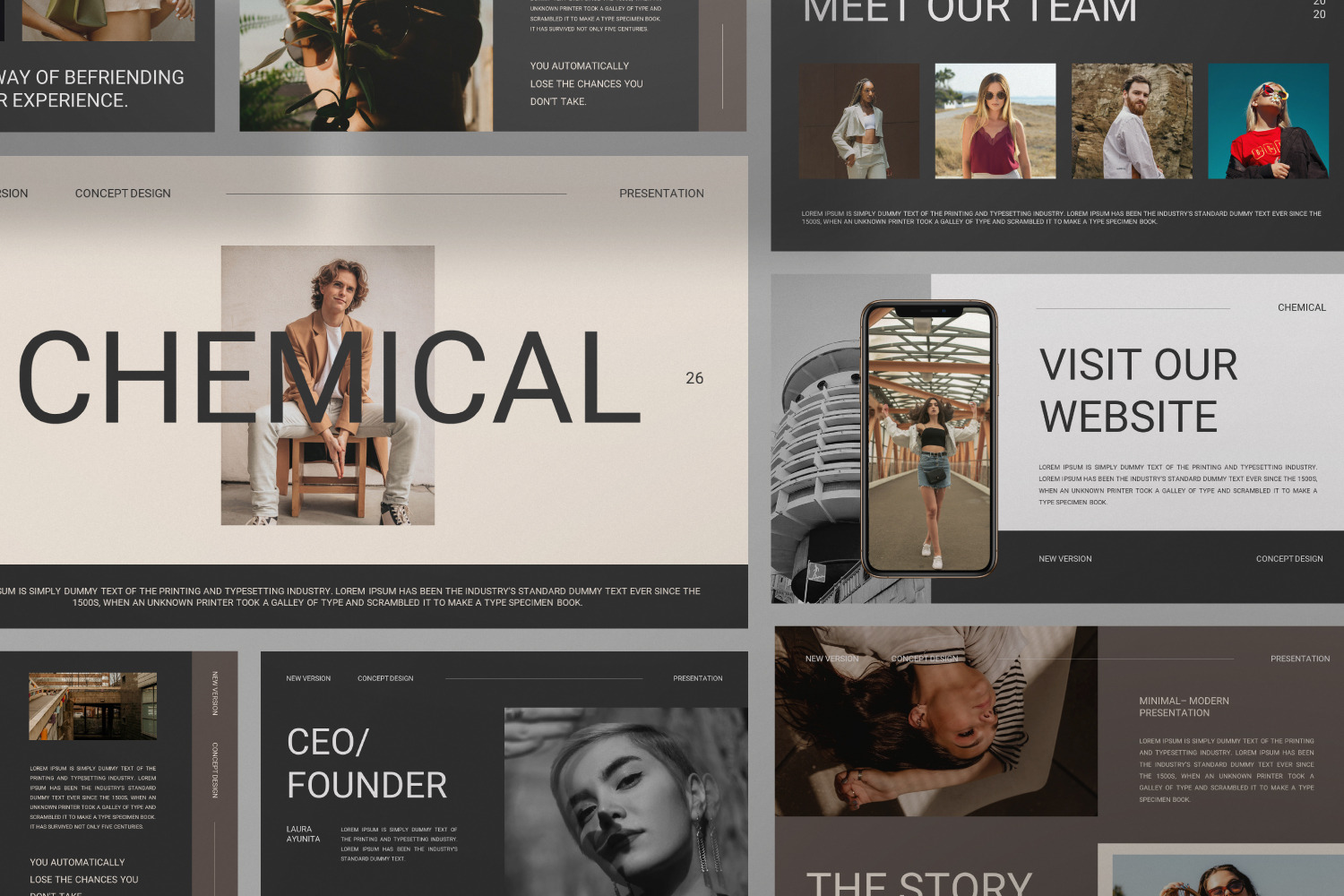 CHEMICAL Google Slide Template, a Presentation Template by Portocraft