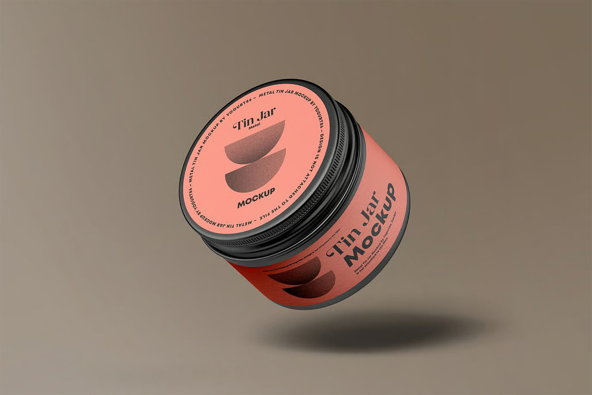 Metal Tin Jar Mock-up, a Packaging Mockup by zippypixelstudio (Photo 9 of 10)