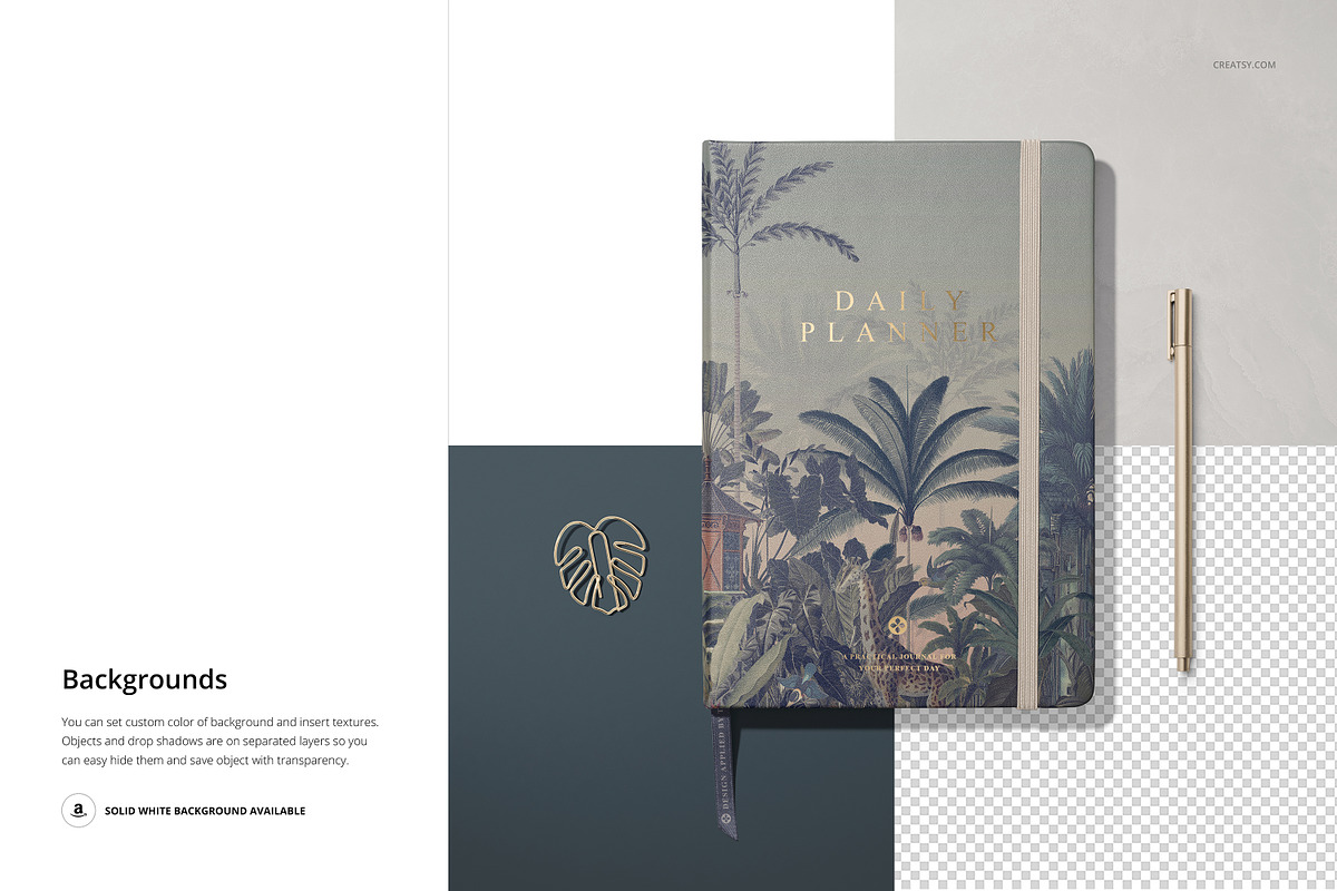 Leather Notebook Mockup Set, a Merchandise Mockup by creatsy5 (Photo 10 of 10)