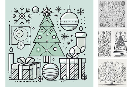 Drawing Christmas elements