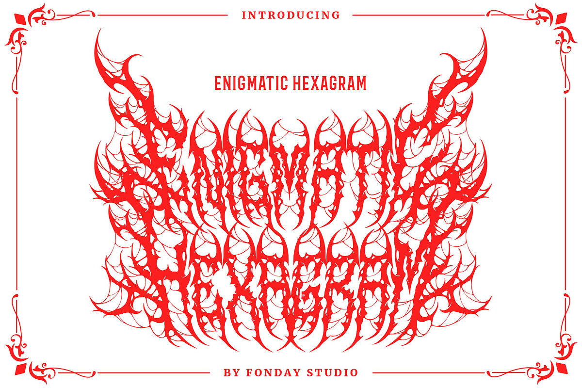 Cursed Obscure Death Metal Font, a Blackletter Font by Fonday Studio (Photo 3 of 19)