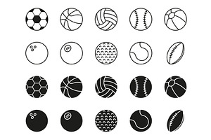 Collection of Balls Icons, an Object Illustration by Vector Creator