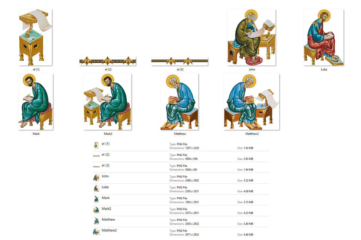 Holy apostles. illustration bundle, an Illustration by Julia_Raketic (Photo 2 of 2)