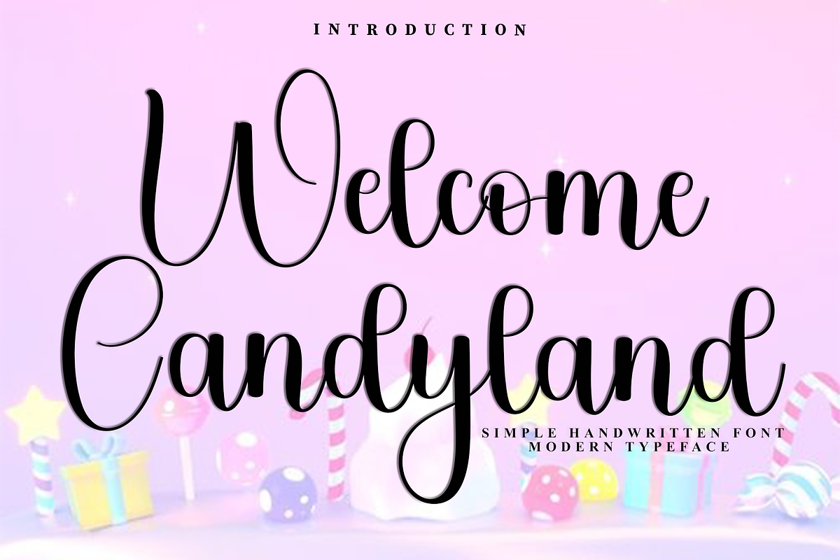 Welcome Candyland, a Handwritten Font by InermediaSTUDIO (Photo 1 of 8)