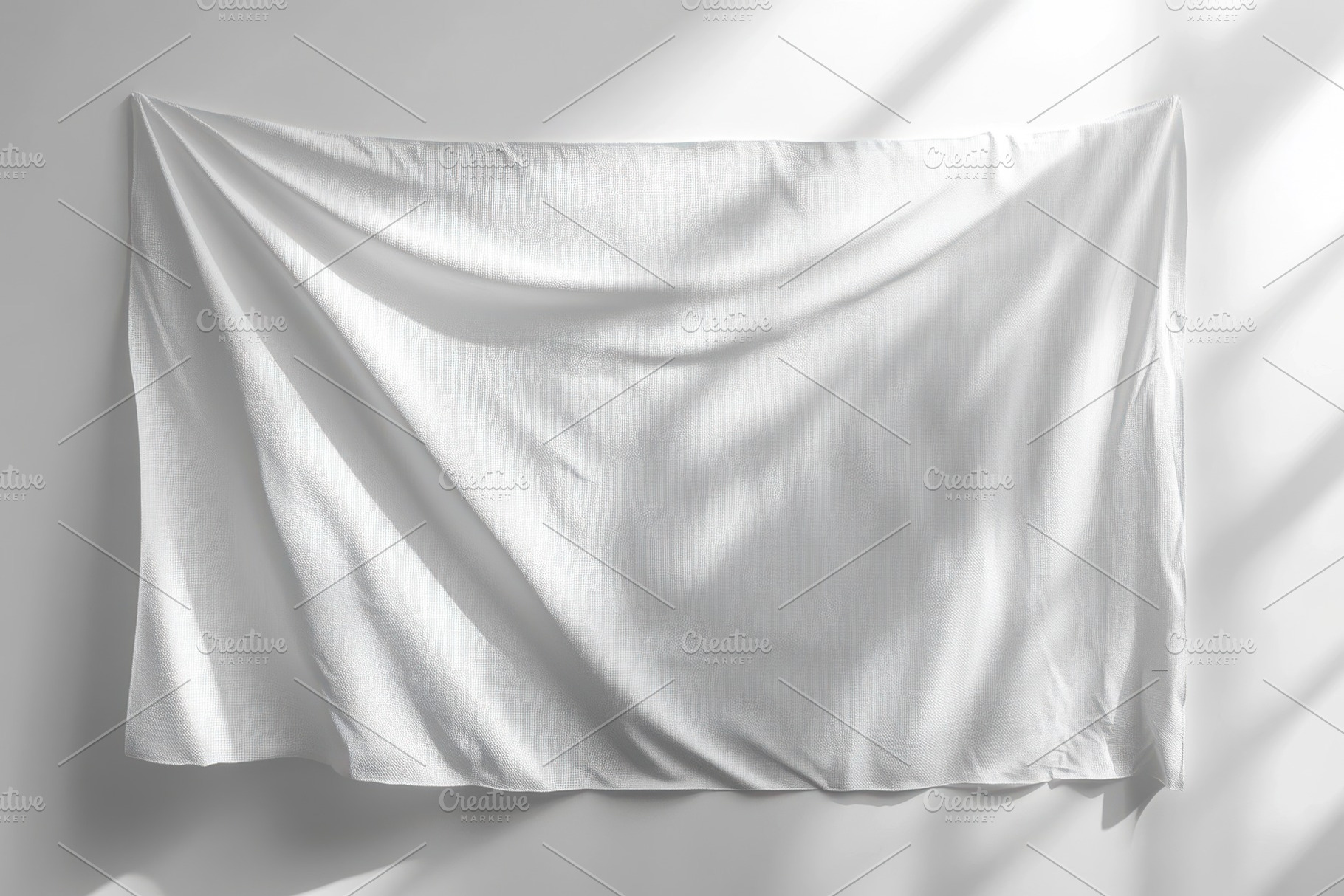 White fabric hanging on a wall sunli, a Beauty & Fashion Photo by Pixeness Studio