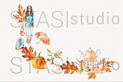 Autumn Travel Watercolor Clipart, a Decorative Illustration by STASIstudio (Thumbnail 4 of 5)