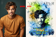 News Paper Mixed Media Art Effect, an Action Add-On by MRI STUDIO (Thumbnail 2 of 43)