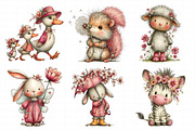 Whimsical Spring Animal Clipart, an Illustration by Daily.Designs (Thumbnail 5 of 8)