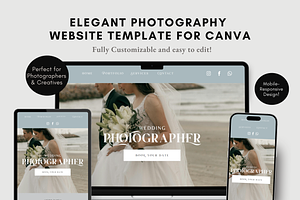Photography Website Template – Canva, a Landing Page Template by Marcia B Studio