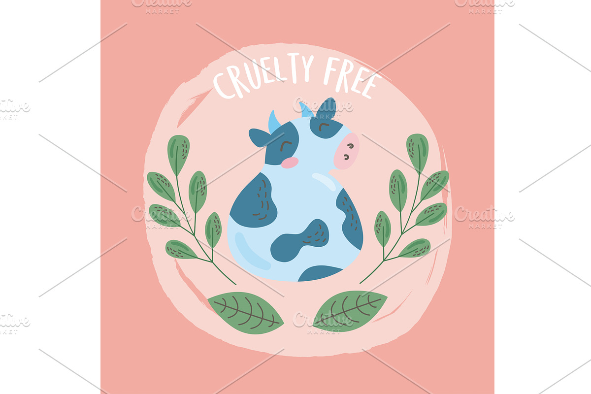 cruelty free lettering seal, an Object Illustration by studiogstock