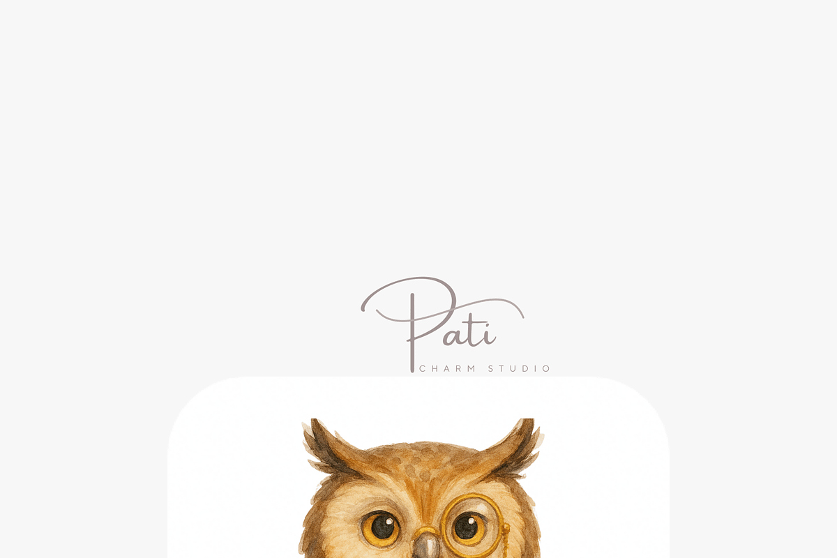 23 Cute Owl Clipart, an Animal Illustration by Pati Charm Studio (Photo 6 of 8)