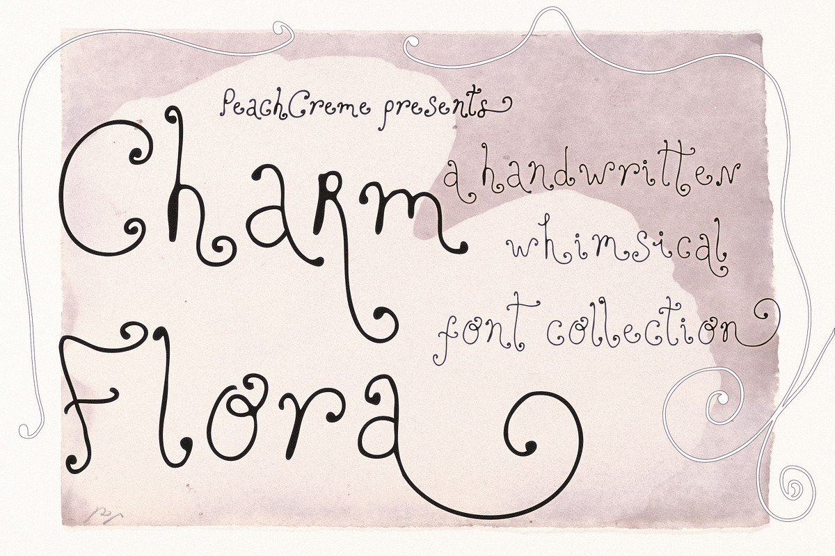 Charm Flora// Curly Font Set, a Handwritten Font by PeachCreme (Photo 18 of 18)