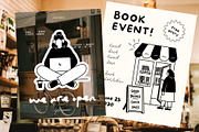 Cozy Lifestyle : Pet, Book, Plant, a Person Illustration by Jiwstudio (Thumbnail 13 of 21)