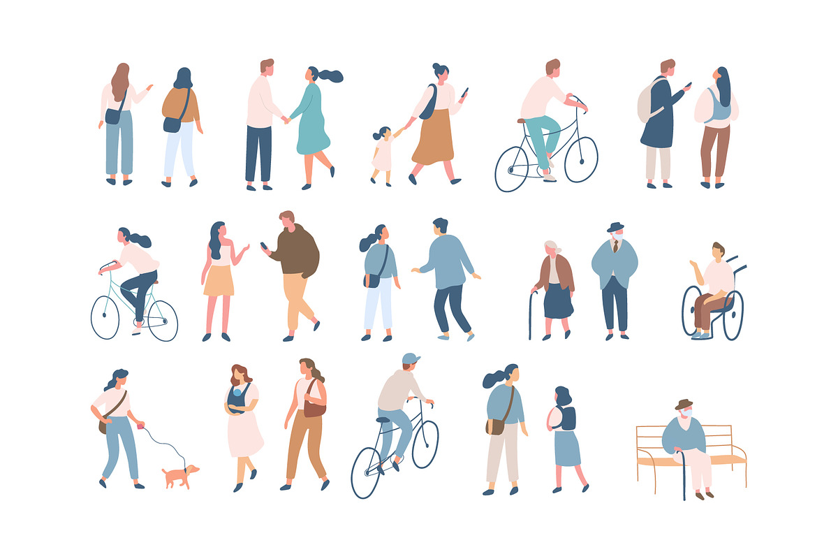 100+ People silhouette vector set, a Person Illustration by Vector_Art (Photo 5 of 12)