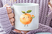 Watercolor Cute Peaches Garden Fruit, an Illustration by DreamCafeArt (Thumbnail 8 of 8)